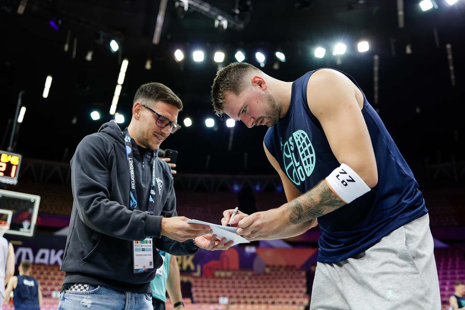 trening košarkarske reperezentance slovenije katovice eurobasket 2025, Erik Janža, Luka Dončić | Avtor: Saša Despot