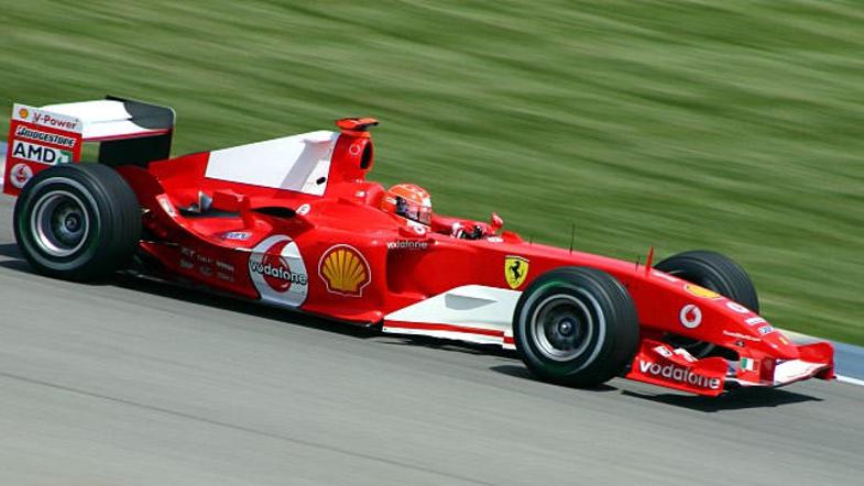 najlepše poslikani dirkalniki formula 1 Ferrari Schumacher 2004