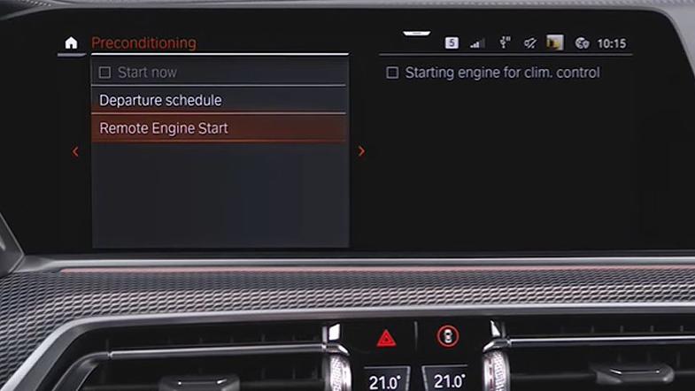 BMW remote engine start