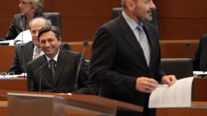 Borut Pahor in Franc Križanič. (Foto: Boštjan Tacol)