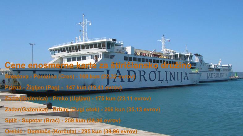 Cene kart za trajekt Jadrolinije