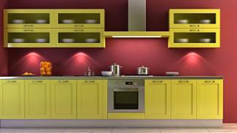 Če varčujete, kuhinjo preprosto prepleskajte z akrilno barvo.