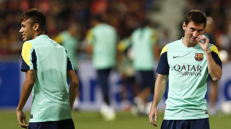 Neymar Messi Tajska Rajamangala stadion priprave turneja trening