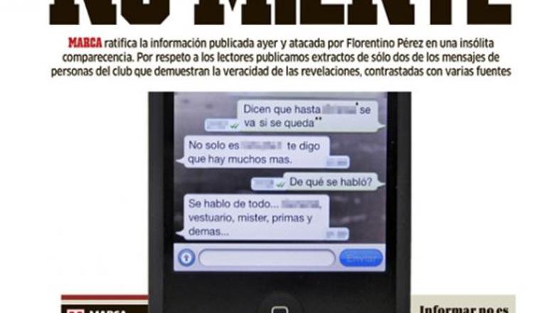 Marca mobitel iphone i-phone naslovnica Mourinho ultimat sms sporočilo