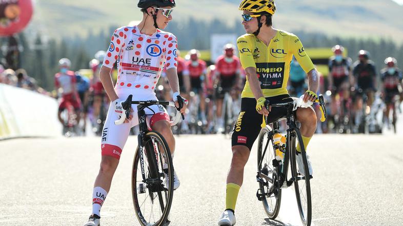 Primož Roglič in Tadej Pogačar