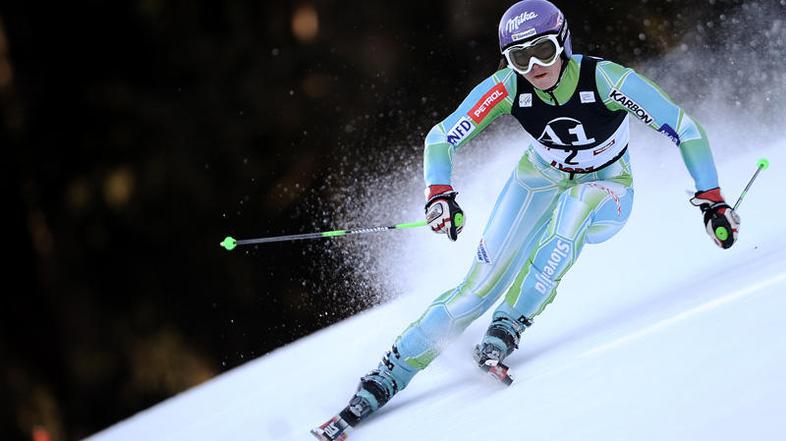 Tina Maze v hitrih disciplinah ni kos najboljšim. (Foto: AFP)