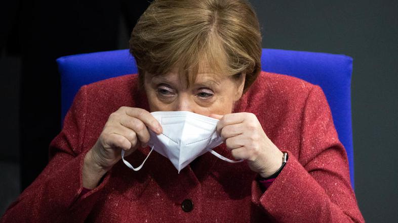 Angela Merkel v Bundestagu