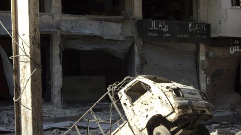 Uničenje po spopadih v Siriji.