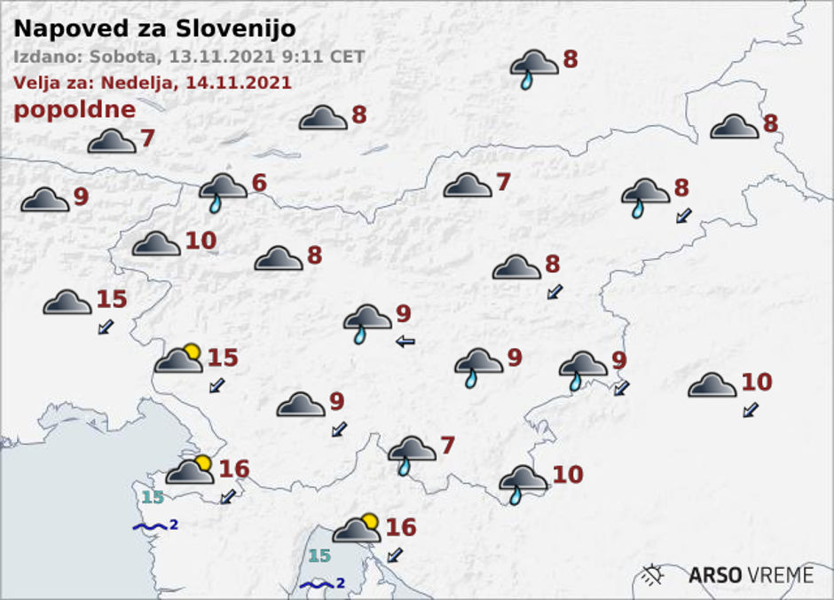 Vreme ARSO | Avtor: ARSO