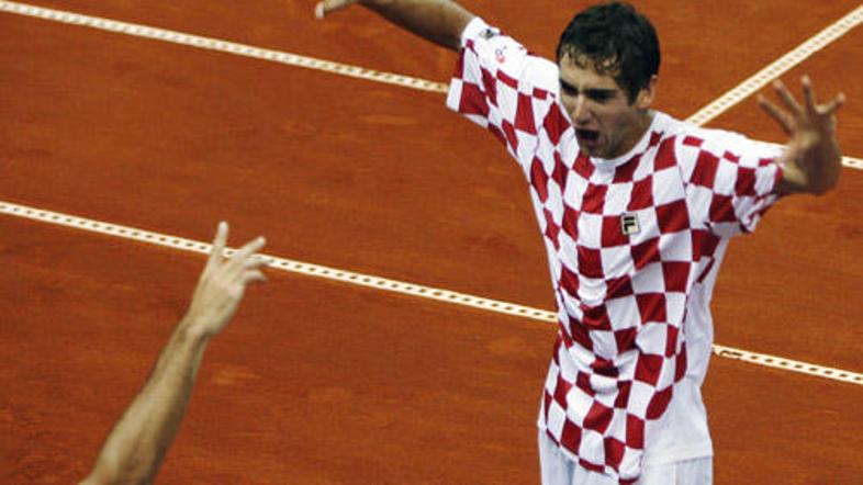Marin Čilić je Hrvaški prigral odločilno točko.