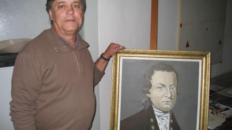 Anton Tomaž Linhart je na novoodkriti sliki videti mlajši kot na dozdajšnjih rel