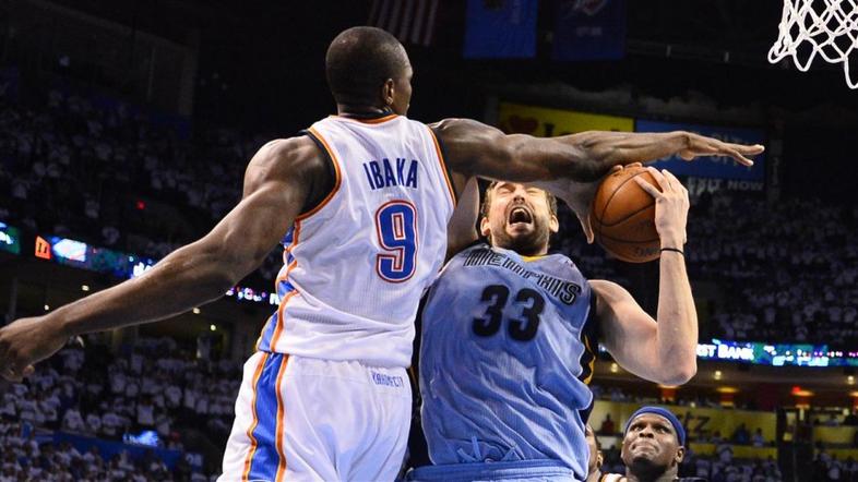 Ibaka Gasol Oklahoma City Thunder Memphis Grizzlies liga NBA Končnica