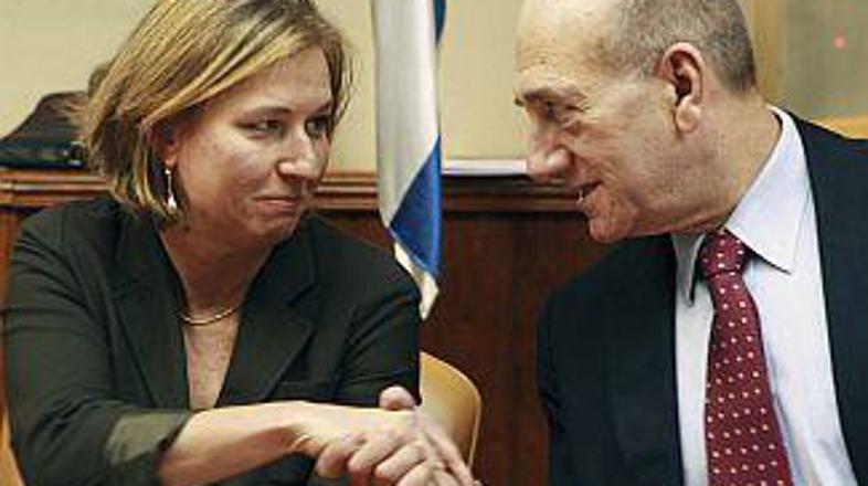 Ehud Olmert in Cipi Livni