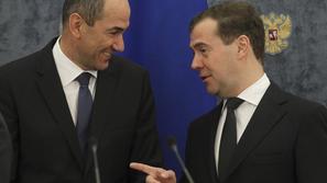 Janez Janša in Dmitrij Medvedjev