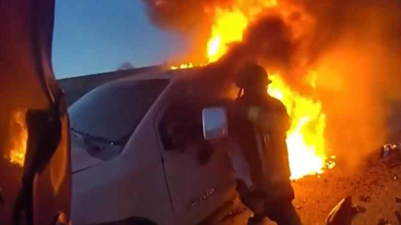 goreče vozilo avtocesta Mesa Phoenix