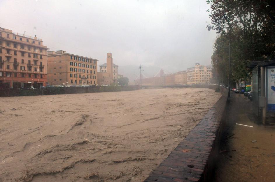 Poplave v Genovi.