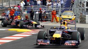 VN Monako 2010 dirka Mark Webber Vettel Red Bull