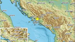Potres v okolici Makarske