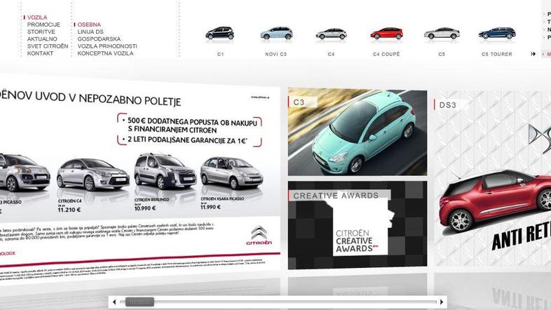 Citroën je z junijem ponudil povsem novo spletno stran. (Foto: Citroën)