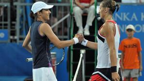 Katarina Srebotnik (levo) je 233., Polona Hercog pa 43. igralka na svetu. (Foto: