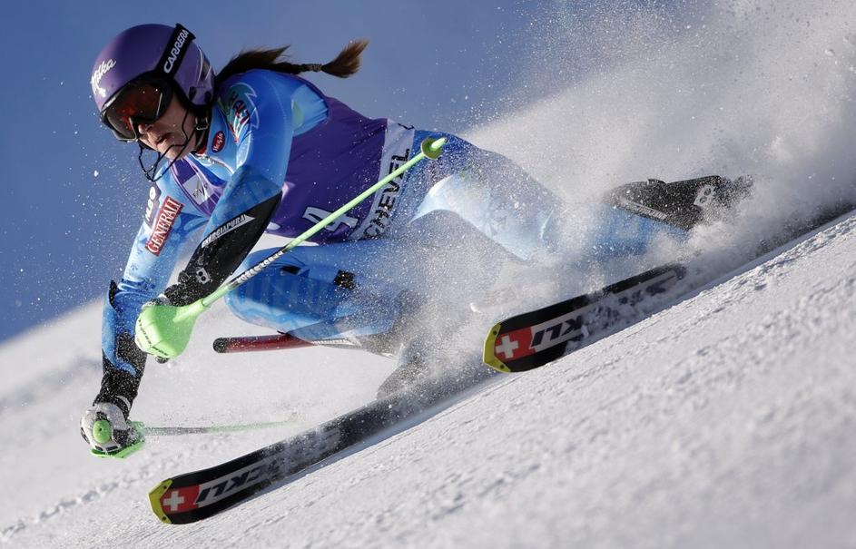 Tina Maze slalom Courchevel
