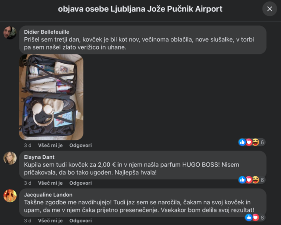 Facebook stran Ljubljana Jože Pučnik Airport | Avtor: Zajem zaslona