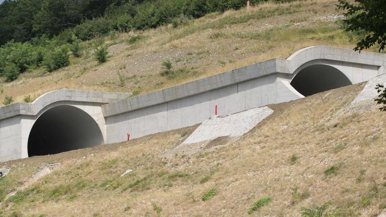 Plaz, ki se je sprožil nad hitro cesto čez Rebrnice (na fotografiji gradbišče), 