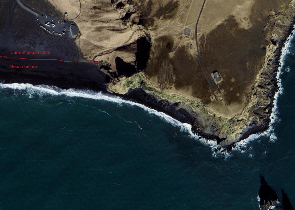 Reynisfjara- Črna plaža prej in potem | Avtor: Google Maps