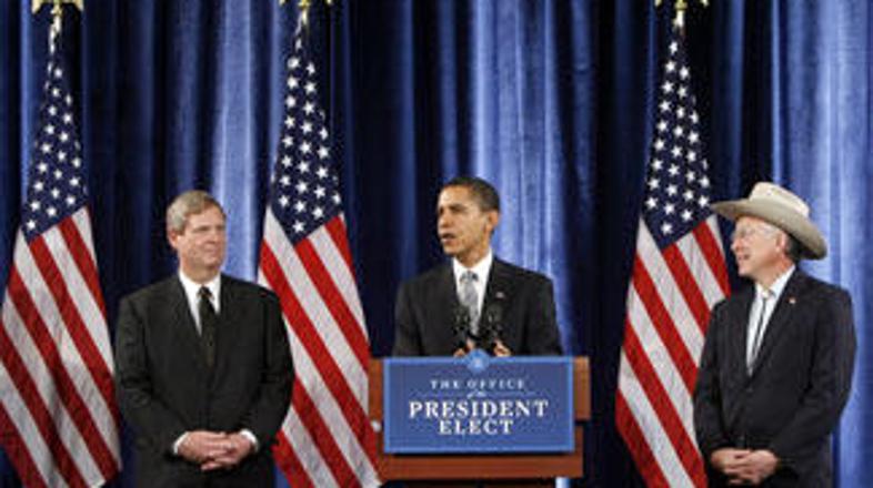 Ken Salazar, Barack obama in Tom Vilsack.