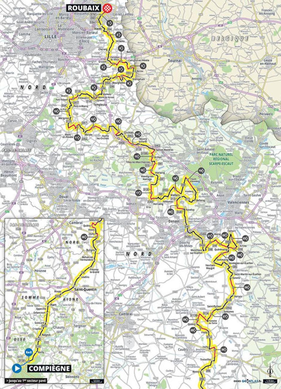 Trasa Pariz-Roubaix | Avtor: Cyclingstage