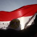 Protestnica z egiptovsko zastavo