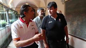 Sergio Scariolo v družbi Memija Bečirovića. (Foto: KZS/alesfevzer.com)