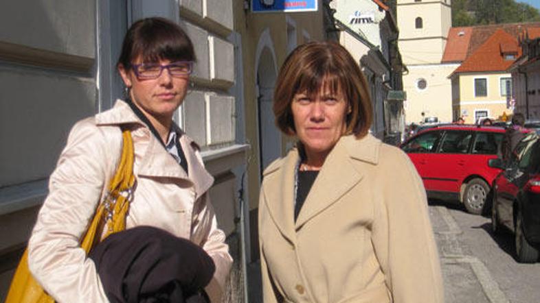 Direktorica Viktorija Avbelj (ob njej zagovornica Maja Škorič) sprva ni vedela, 