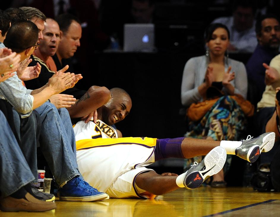 Kobe Bryant je bil prvi strelec tekme, prvaki pa so izgubili. (Foto: EPA)
