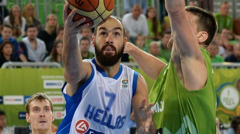 Slovenija Grčija EuroBasket Stožice Ljubljana Spanoulis Vidmar
