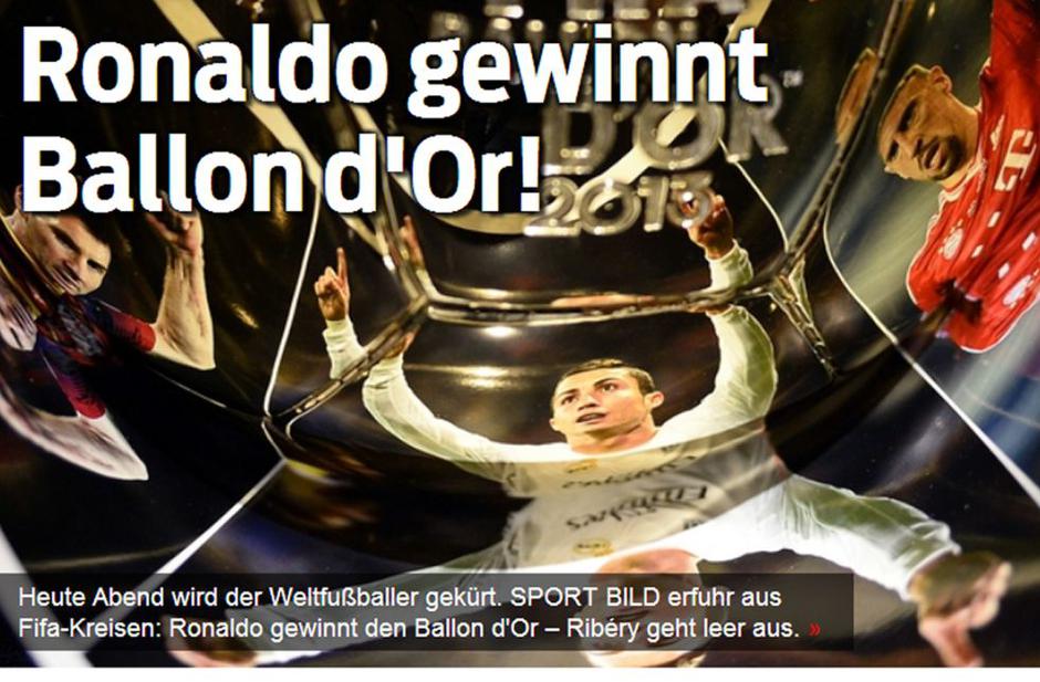 zlata žoga Sport Bild Ribery Ronaldo Messi Barcelona Real Madrid | Avtor: Reševalni pas/Twitter