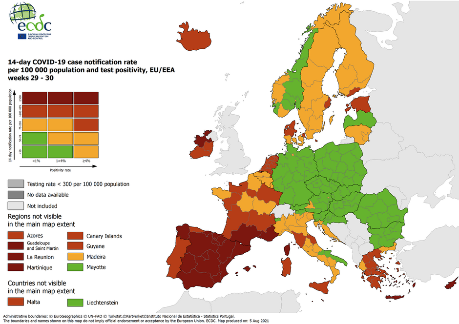 Zemljevid ECDC | Avtor: ECDC.eu