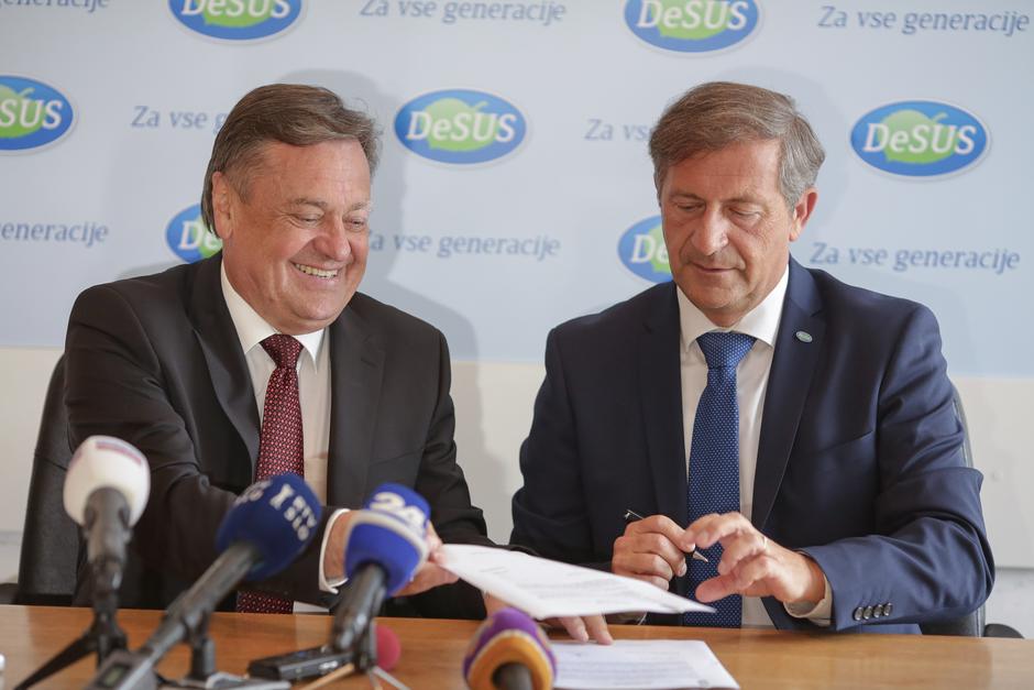 Zoran Janković in Karl Erjavec, Desus | Avtor: Saša Despot