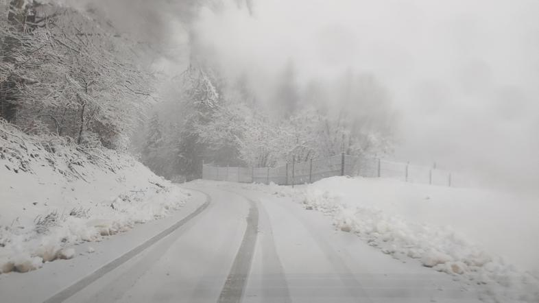 sneg snežne razmere na cestah