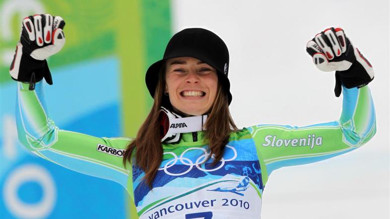 Tina Maze je znova slovenska junakinja. (Foto: EPA)