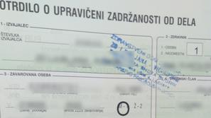 bolniški list, bolniška