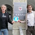 Župan Rakovec in direktor Unicefa Bergoč, varna točka Mestna občina Kranj