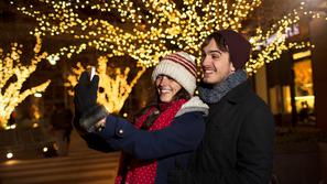 božič, par, lučke