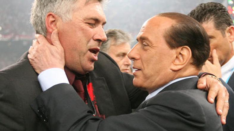 Ko so nazadnje osvojili Ligo prvakov (2007), je Berlusconi Ancelottija še podpir