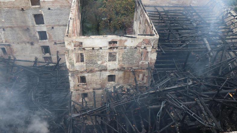 Majdičev mlin, Kranj, požar