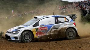 Ogier reli rally WRC po Portugalski Portugalskem Volkswagen Polo Algarve