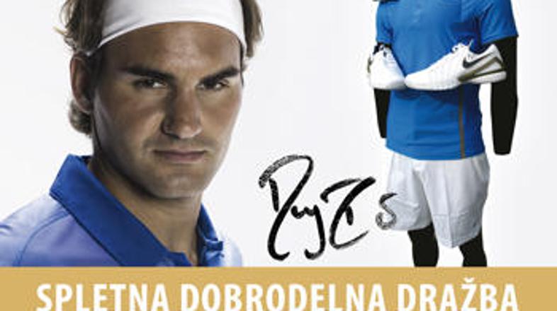 Na dražbi je podpisana oprema Rogerja Federerja.