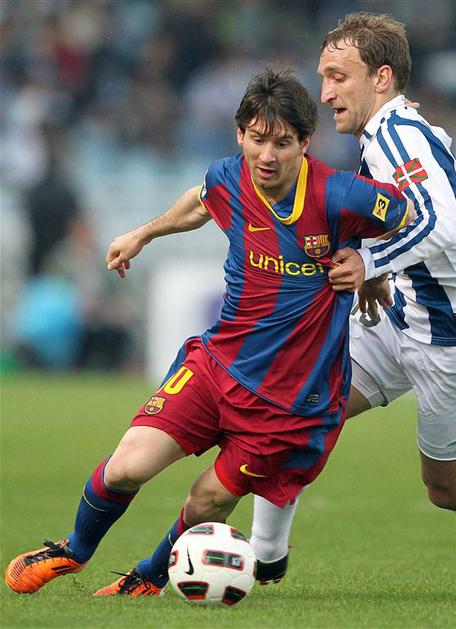 Lionel Messi in Antoine Griezmann