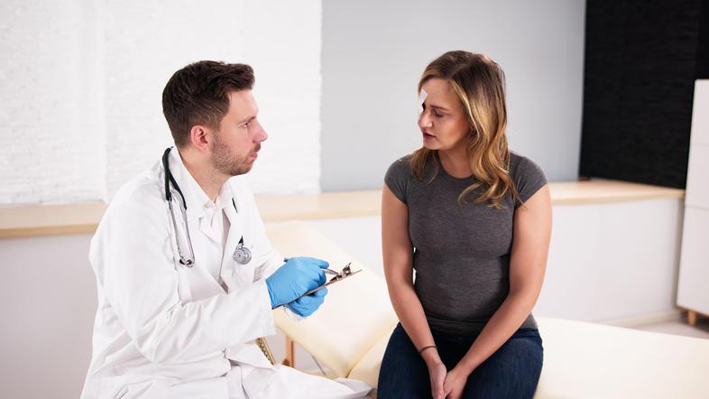 Pacientka pri okulistu