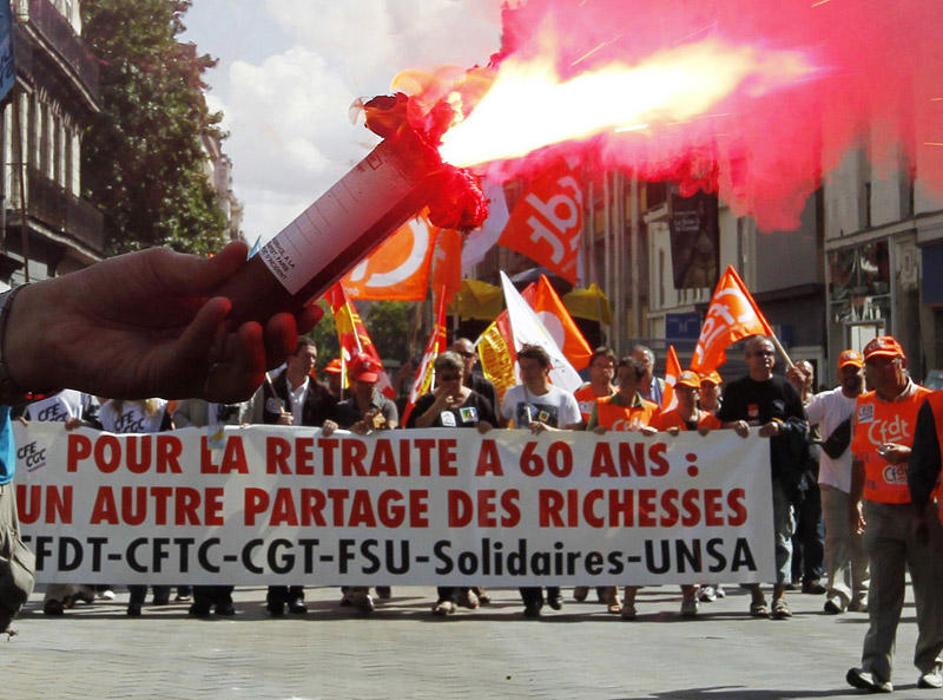 Francija, protest, demonstracije, pokojninska reforma